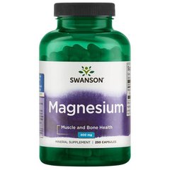 Оксид Магнію, Magnesium, Swanson, 200 мг, 250 капсул