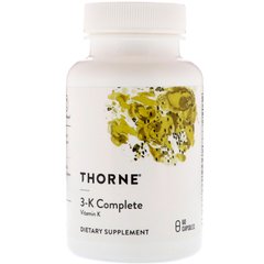 Витамин 3-К Thorne Research (3-K Complete) 60 капсул купить в Киеве и Украине