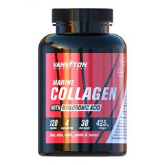 Морський колаген з гіалуроновою кислотою Vansiton (Marine Collagen With Hyaluronic Acid) 120 капсул