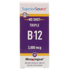 Вітамін В-12 Superior Source (Triple B-12) 3000 мкг 60 мікро таблеток