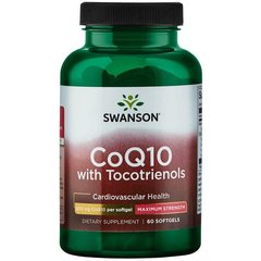 Коензим з токотриенолами, CoQ10 with Tocotrienols - Maximum Strength, Swanson, 600 мг 60 капсул