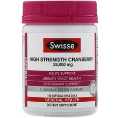 Високоміцна журавлина, High Strength Cranberry, Swisse, 25000 мг, 100 капсул