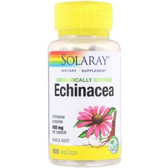 Ехінацея Solaray (Organically Grown Echinacea) 450 мг 100 капсул