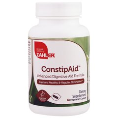 ConstipAid, Улучшенная формула для помощи пищеварению, Zahler, 60 вегетарианских капсул купить в Киеве и Украине