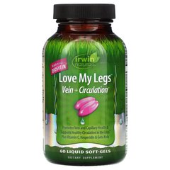 Irwin Naturals, Love My Legs, для здоров'я вен та нормального кровообігу, 60 м'яких гелевих капсул