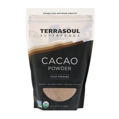 Порошок какао, холодного прессования, Terrasoul Superfoods, 16 унц. (454 г) купить в Киеве и Украине