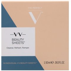 Косметичні серветки, VV Beauty Sheets, The Perfect V, 14 аркушів, 0,063 рідких унцій (1,92 мл)