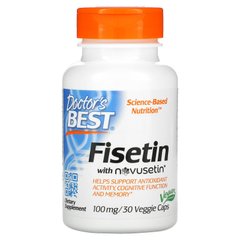 Вітаміни для мозку, Fisetin with Novusetin, Doctor's Best, 100 мг, 30 рослинних капсул