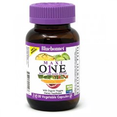 Мультивітаміни з залізом Bluebonnet Nutrition (MAXI ONE With Iron) 30 вегетаріанських капсул