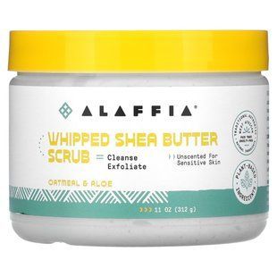 Alaffia, Whipped Shea Butter Scrub, Oatmeal & Aloe, 11 oz (312 g) купить в Киеве и Украине