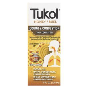 Tukol, Honey, Cough & Congestion, Ages 12+, Natural Honey, 4 fl oz (118 ml) купить в Киеве и Украине