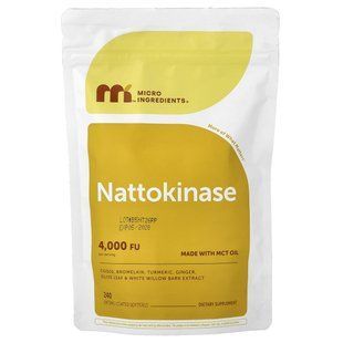 Наттокиназа Micro Ingredients (Nattokinase) 240 капсул в кишечнорастворимой оболочке купить в Киеве и Украине