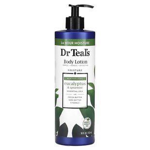 Dr. Teal's, Body Lotion, Moisture + Rejuvenating, Eucalyptus & Spearmint, 18 fl oz (532 ml) купить в Киеве и Украине