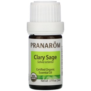 Эфирное масло, мускатный шалфей, Essential Oil, Clary Sage, Pranarom, 5 мл купить в Киеве и Украине