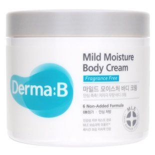 М'який зволожуючий крем для тіла, без ароматизаторів, Derma: B, 430 мл