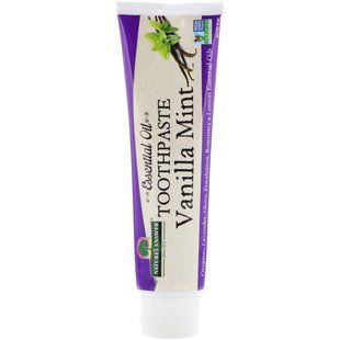 Toothpaste with essential oils, vanilla mint, Natures Answer, 8 oz.