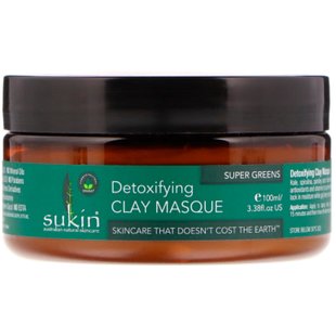 Детоксифицирующая глиняная маска Sukin (Super Greens Detoxifying Clay Masque) 100 мл купить в Киеве и Украине