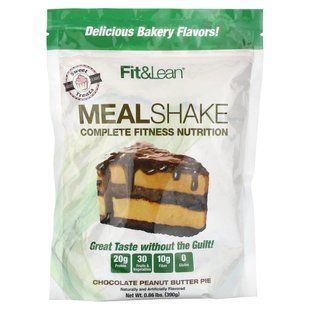 Fit & Lean, Meal Shake, Complete Fitness Nutrition, Chocolate Peanut Butter Pie, 0.86 lb (390 g) купить в Киеве и Украине