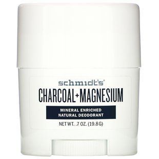 Натуральний дезодорант, вугілля + магній, Schmidt's Naturals, 0,7 унції (19,8 г)