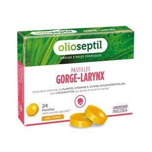 OLIOSEPTIL Пастилки горло - гортань мед-лимон / PASTILLES GORGE-LARYNX, 24 пастилки купить в Киеве и Украине