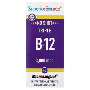 Вітамін В-12 Superior Source (Triple B-12) 3000 мкг 60 мікро таблеток