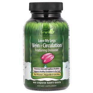Irwin Naturals, Love My Legs, for vein health and normal circulation, 60 soft gel capsules.