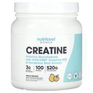 Nutricost, Women, Creatine, Peach Mango, 1.1 lb (520 g) купить в Киеве и Украине
