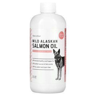 Chew + Heal, Wild Alaskan Salmon Oil, For Dogs, 16 fl oz (473 ml) купить в Киеве и Украине