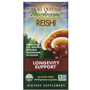 Грибы Рейши для поддержки сердца Fungi Perfecti (Reishi Host Defense) 120 капсул купить в Киеве и Украине