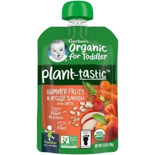 Gerber, Растительный вкус, органический продукт для малышей, летние фрукты и овощи с овсом, от 12 месяцев, 99 г (3,5 унции) купить в Киеве и Украине