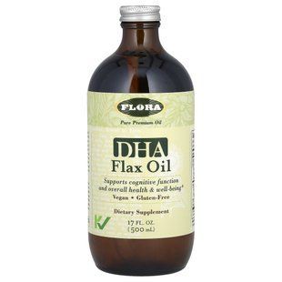 Flora, DHA Flax Oil, 17 fl oz (500 ml) купить в Киеве и Украине