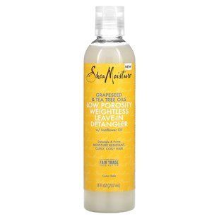 SheaMoisture, Grapeseed & Tea Tree Oils, Low Prosperity Weightless Leave-In Detangler, 8 fl oz (237 ml) купить в Киеве и Украине