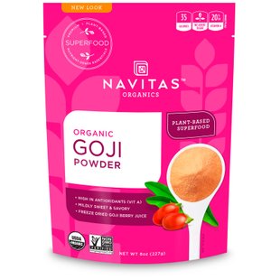 Ягоды годжи, порошок, Goji, Navitas Naturals, органик, 227 г купить в Киеве и Украине