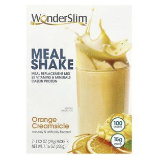 WonderSlim, Meal Shake, апельсиновий крем, 7 пакетиків по 29 г (1,02 унції)