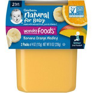 Банановая апельсиновая смесь, Banana Orange Medley, Gerber, 2 упаковки по 113 г (4 унции) каждая купить в Киеве и Украине