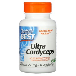 Кордицепс ультра Doctor's Best (Ultra Cordyceps) 750 мг 60 капсул купить в Киеве и Украине