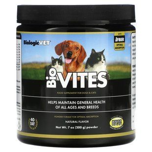 Flora, BiologicVet, BioVites, For Dogs & Cats, Natural, 7 oz (200 g)