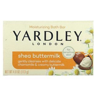 Yardley London, Moisturizing Bath Bar, Shea Buttermilk, 4 oz (113 g) купить в Киеве и Украине