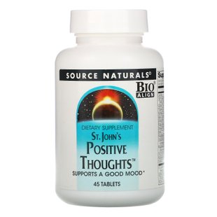 Зверобой, St. John's Positive Thoughts, Source Naturals, 45 таблеток купить в Киеве и Украине