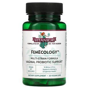 Вагинальное здоровье с пробиотиками для веганов Vitanica (FemEcology) 30 вегетарианских капсул купить в Киеве и Украине