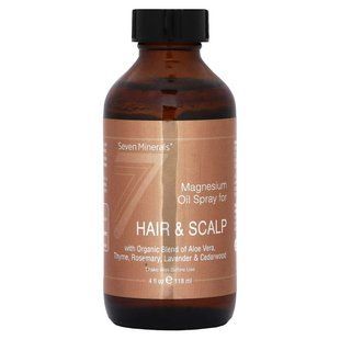 Seven Minerals, Magnesium Oil Spray For Hair & Scalp, 4 fl oz (118 ml) купить в Киеве и Украине