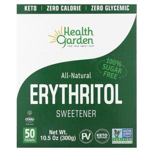 Health Garden, All-Natural Erythritol Sweetener, 50 Packets, 0.21 oz (6 g) Each купить в Киеве и Украине