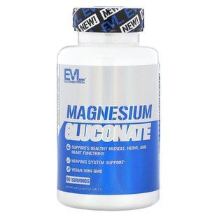EVLution Nutrition, Magnesium Gluconate, 60 Tablets купить в Киеве и Украине