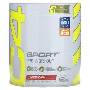 C4 Sport, предтренировочный, фруктовый пунш, Cellucor, 9,5 унции (270 г) купить в Киеве и Украине