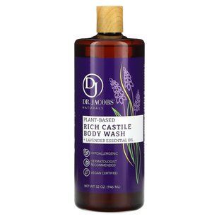 Dr. Jacobs Naturals, Plant-Based Rich Castile Body Wash, Lavender Essential Oil, 32 oz (946 ml) купить в Киеве и Украине