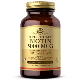 Биотин Solgar (Biotin) 5000 мкг 100 капсул купить в Киеве и Украине