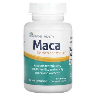 Maca, Fairhaven Health, 500 mg, 60 vegetarian capsules