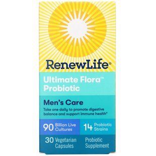 Комплекс пробиотиков для мужчин Renew Life (Ultimate Flora) 90 млрд 30 вегетарианских капсул купить в Киеве и Украине