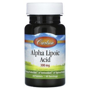 Carlson, Alpha Lipoic Acid, 300 mg, 30 Tablets купить в Киеве и Украине