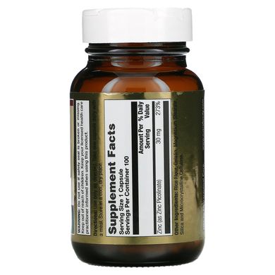 Пиколинат цинку, Zinc Picolinate, LifeTime Vitamins, 30 мг, 100 капсул